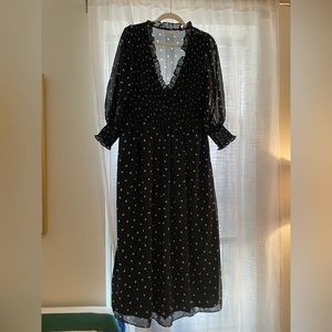 ASOS polka dot semi-sheer maxi dress